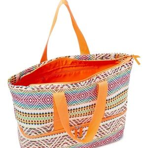 Beach Elevated Zip Bottom Cooler Tote
